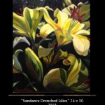 Sun drenched Lillies Sophie Frieda Oil on Canvas